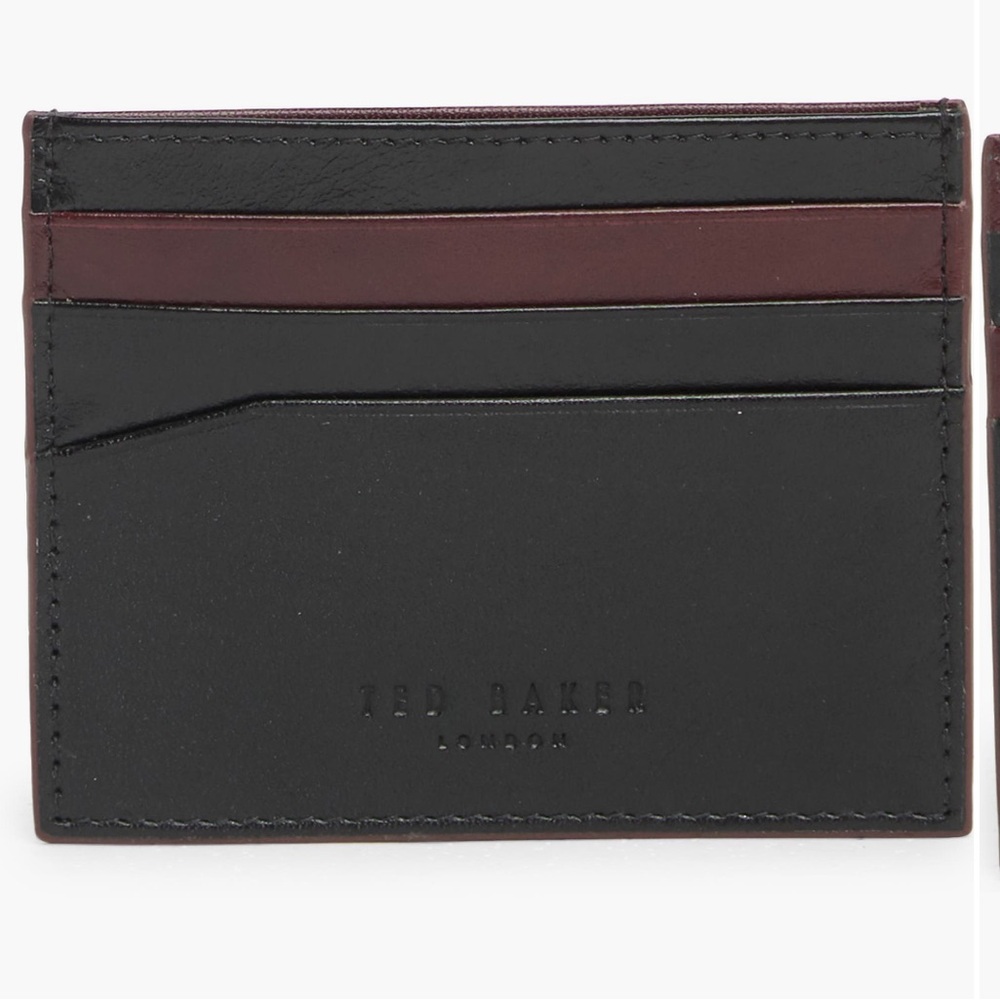 NewTed Baker London Nancard Logo embossing slim cardcase crafted of fine leather